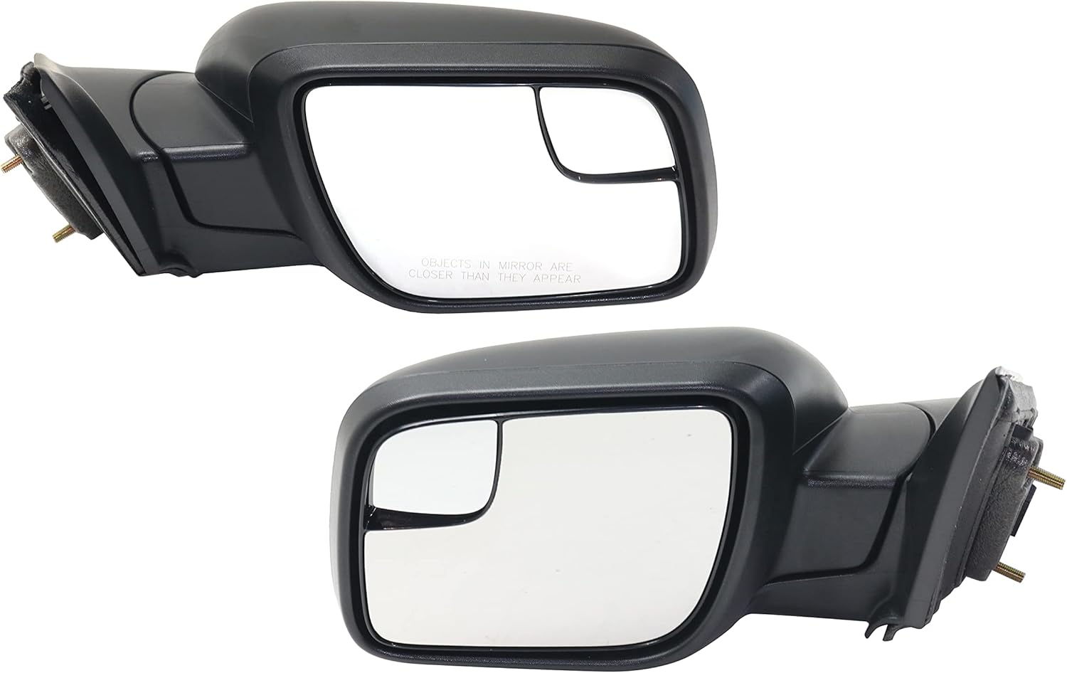 Kool Vue Driver & Passenger Side Power Non-Heated Mirrors for Ford Explorer 2016-2019 Manual Fold With Spotter Glass; Without Signal Light, Memory, Puddle Lamp & Auto-Dimming Textured