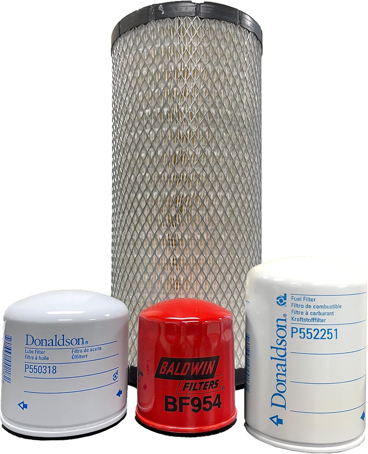 CFKIT Maintenance Filter Kit Compatible with Takeuchi TL10V2 w/Kubota V3307 Eng.