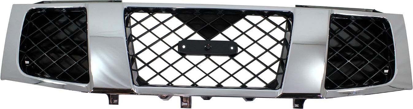 Compatible with 04-07 Titan Pickup Truck & Armada Front Grill Grille Assembly Chrome, Black