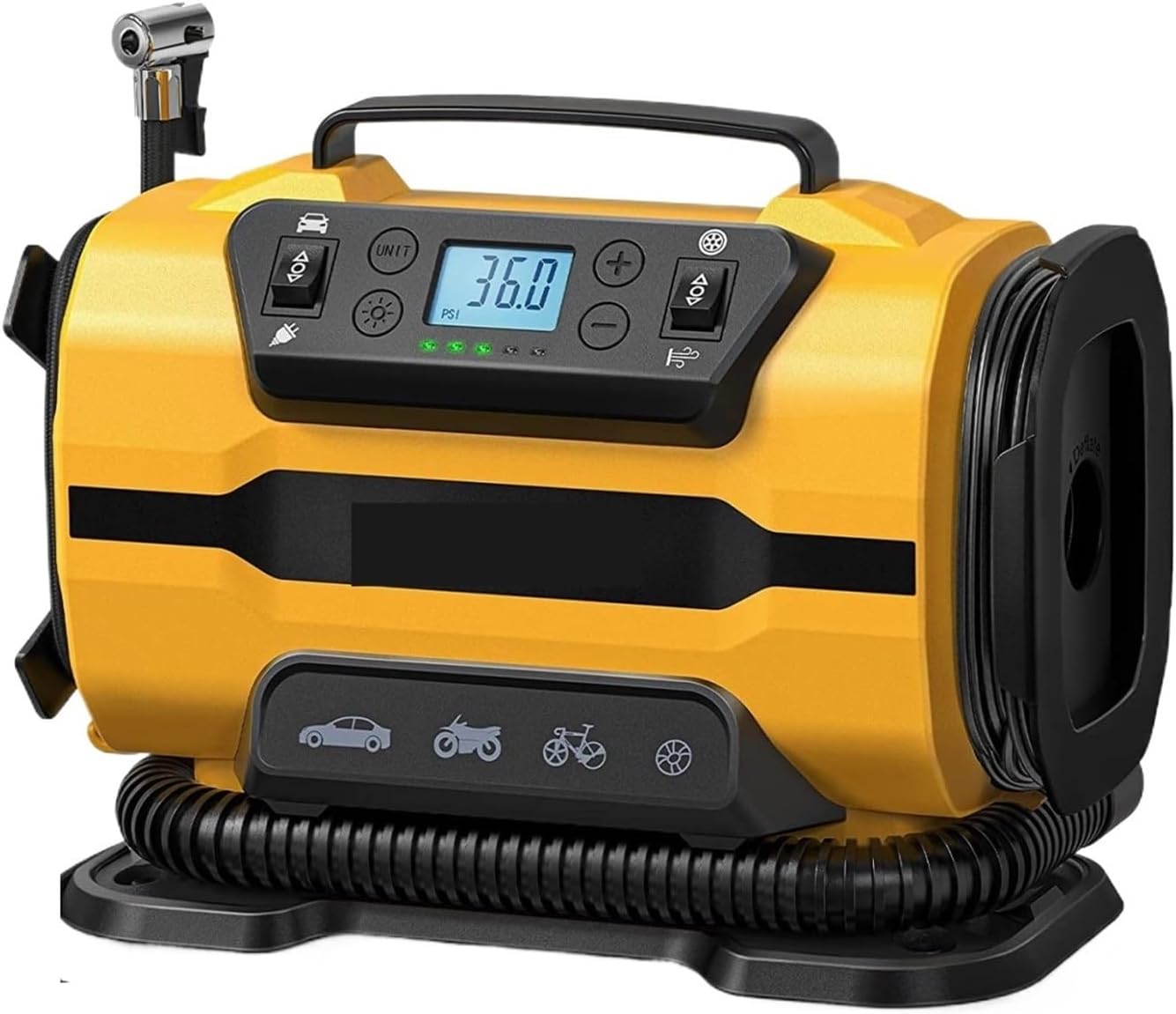 Air Pump, Dual Power Car Air Compressor Portable Inflator Pump Tire for Boat Bicycle Mattress,Electric Air Pump