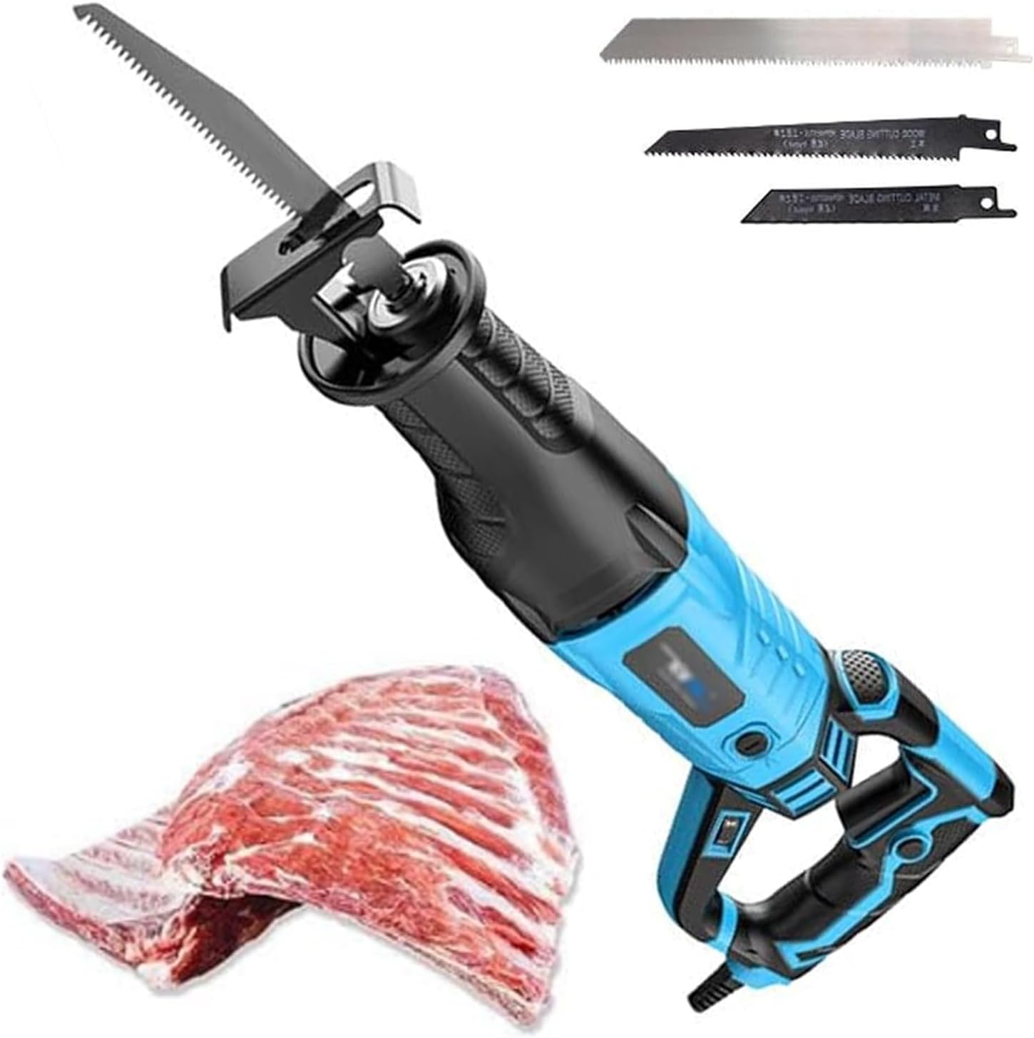 Electric Bone Saw, Professional Reciprocating Saw with Stainless Steel Bone Saw Blade, 180 Degrees Rotatable Handle, Adjustable Speed, for Cutting Metal Wood Bone