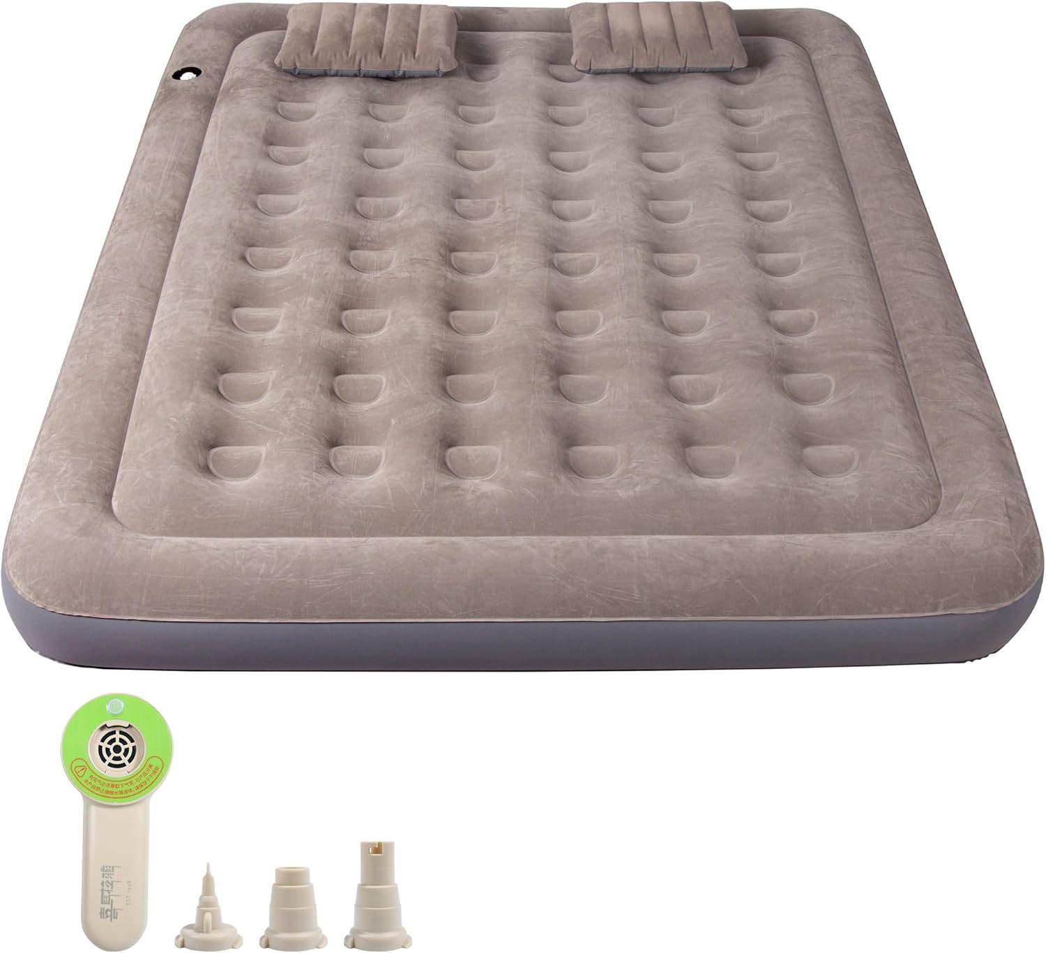 Camping Air Mattress with Pump Pillow Queen for Tent Inflatable Beds Capacity Air Mattress for Camping, Travel, Home Queen Size Velvet Soft Touch Portable