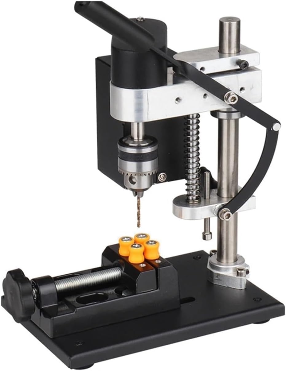 Bench Drill, Mini Electric Bench Drill Press Stand Kit 8000 R/min 7-Gear Variable Speed Benchtop Drilling Machine Precise Drill DIY Drilling(Standard Version)
