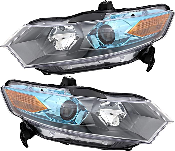 Compatible with Honda Insight Headlights Lamps Set 2010 2011 Halogen Driver and Passenger Side