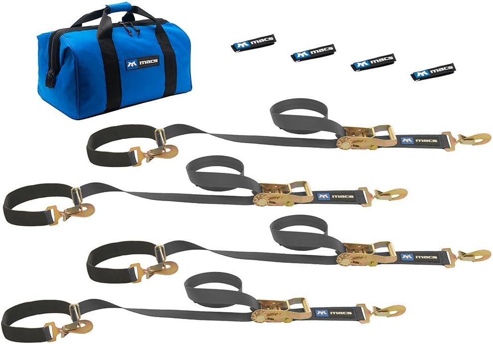 Mac's Tie-Downs 511108 Black Super Pack with 8' x 2