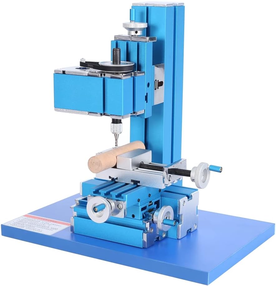 Metal Mini Milling Machine Micro DIY Woodworking Power Tool for Various Types of Metal Wood Turning