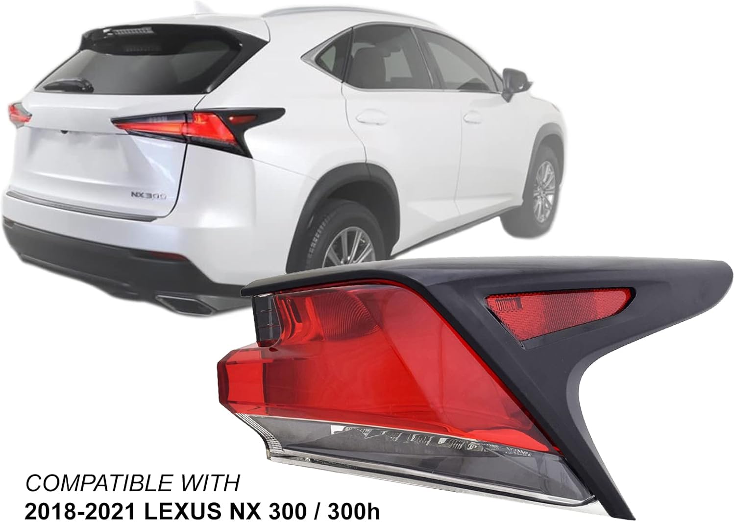Auto Parts Avenue APA Replacement for Outer LED Tail Light 2018 2019 2020 2021 NX 300 NX 300h Passenger Right Side 8155078040 LX2805137