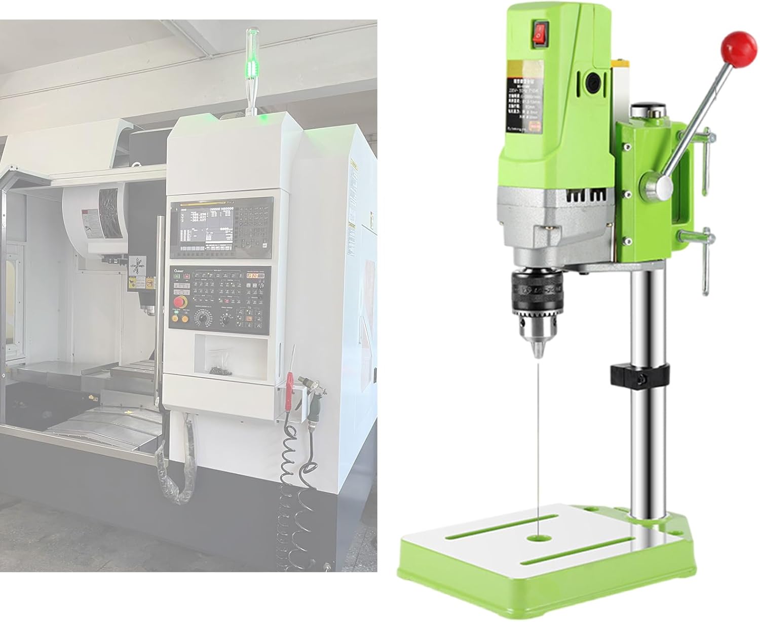 Precisions Benches Drill Press 0-2800RPM Adjustable Speed 710W Small Drilling Machine for Jewelers Woodworkers Use Small Drill Press