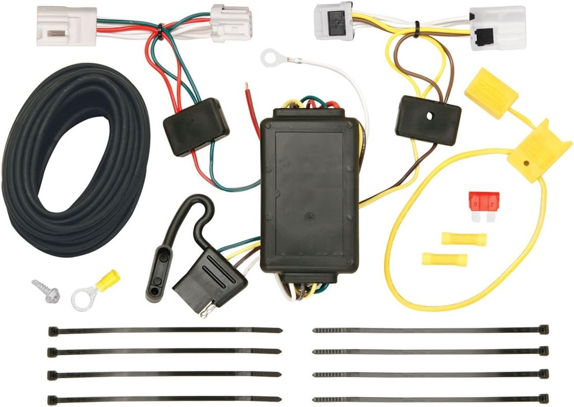 Tekonsha T-One® T-Connector Harness, 4-Way Flat, Compatible with Select Infiniti G35, G37 : Nissan Rogue, Rogue Select Black