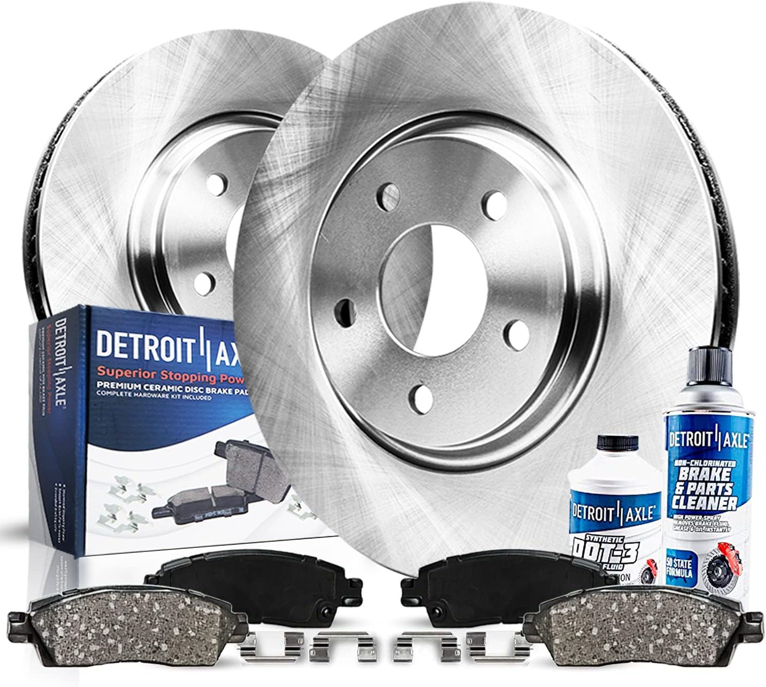 Detroit Axle - Front Brake Kit for Toyota Camry Avalon Sienna Solara Disc Brakes Rotors and Ceramic Brake Pads Replacement : 11.65