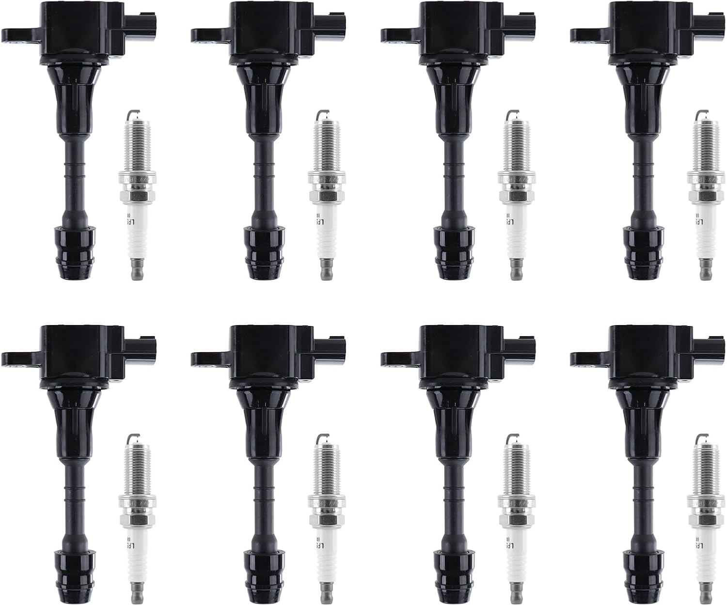 Rayten Ignition Coil Iridium Spark Plugs Set of 8pcs 2005-2014 Nissan Armada，for 2012-2014 Nissan NV2500，for 2008-2012 Nissan Pathfinder，for 2004 Nissan Pathfinder Armada