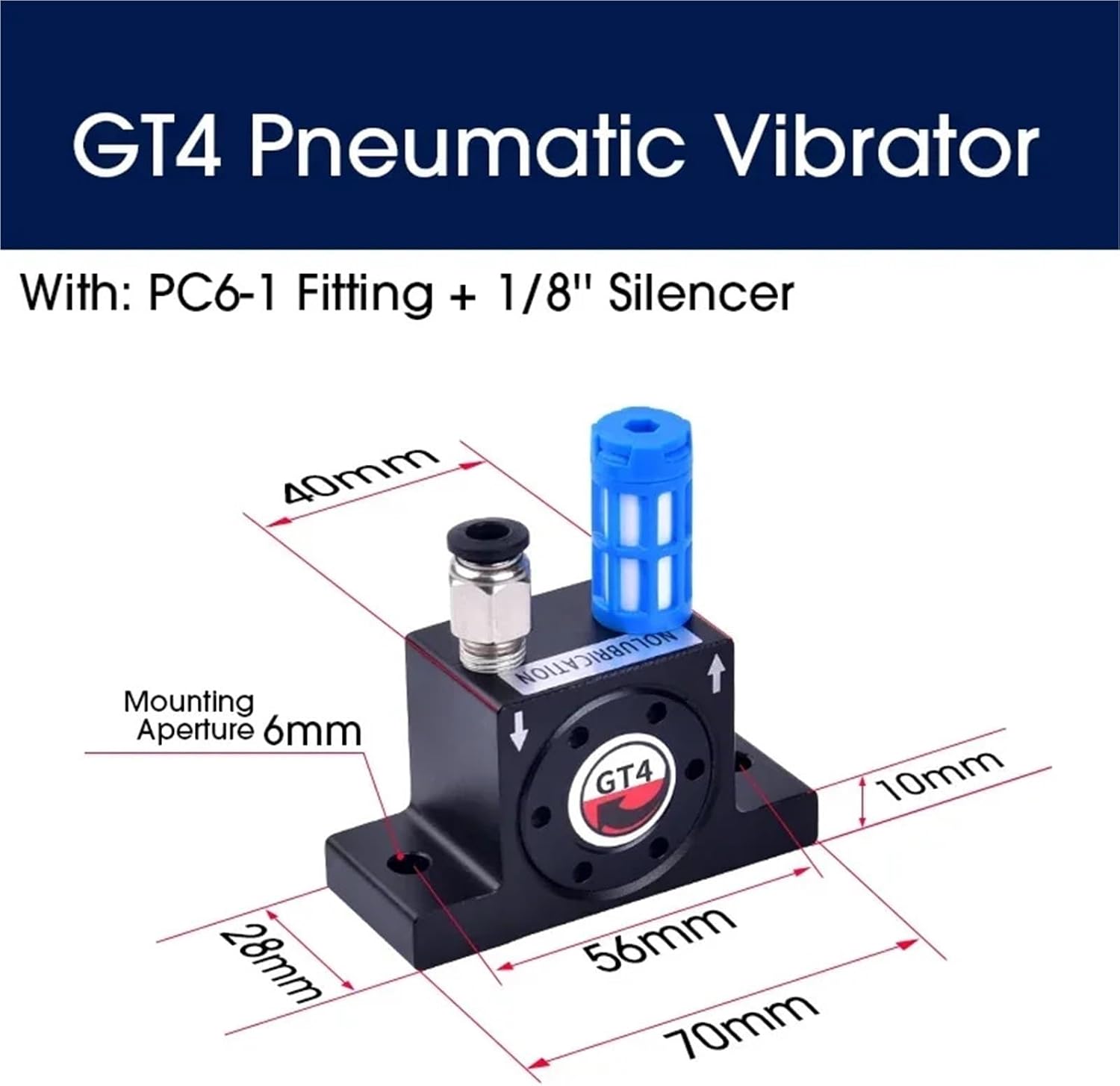 1pc Industrial Pneumatic Vibrator Oscillator Ball Type K-series GT8 GT10 GT13 GT16 GT20 GT25 GT30 GT32 GT36 GT40(GT36)