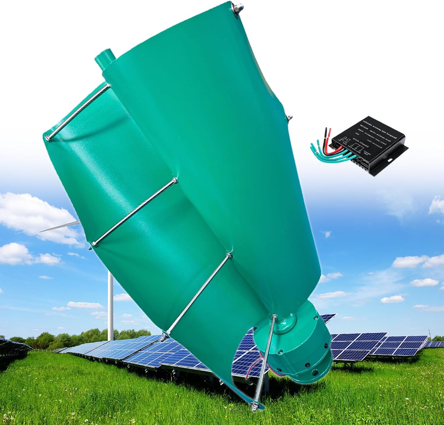 1200W Vertical Wind Power Turbine Generator Kit,12V/24V/48V Portable Maglev Wind Turbine Generator with Charge Controller for Boats Cabins Mobile Homes,D-24V