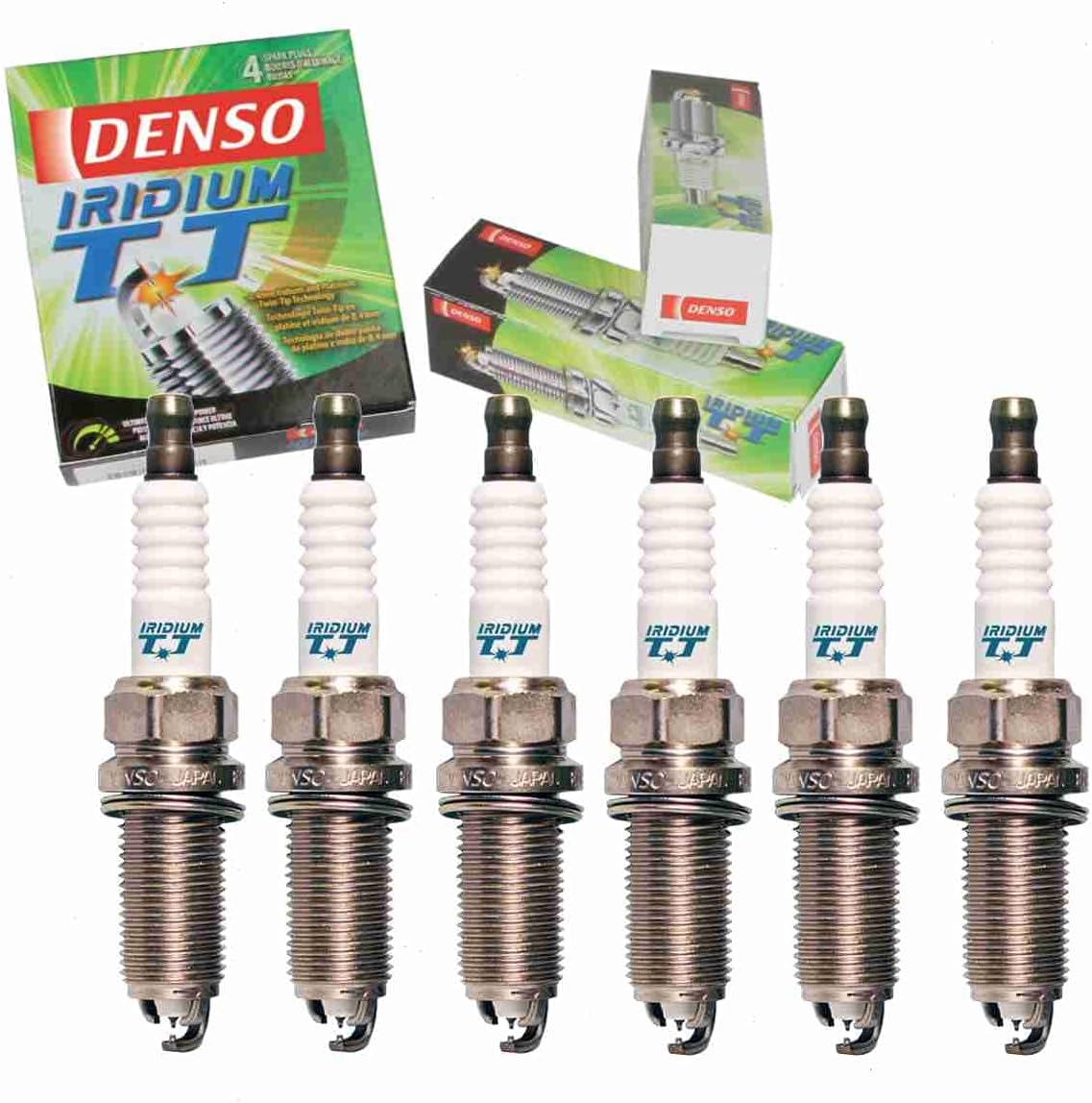 6 pc DENSO Iridium TT Spark Plugs compatible with Lexus IS250 2.5L V6 2006-2015