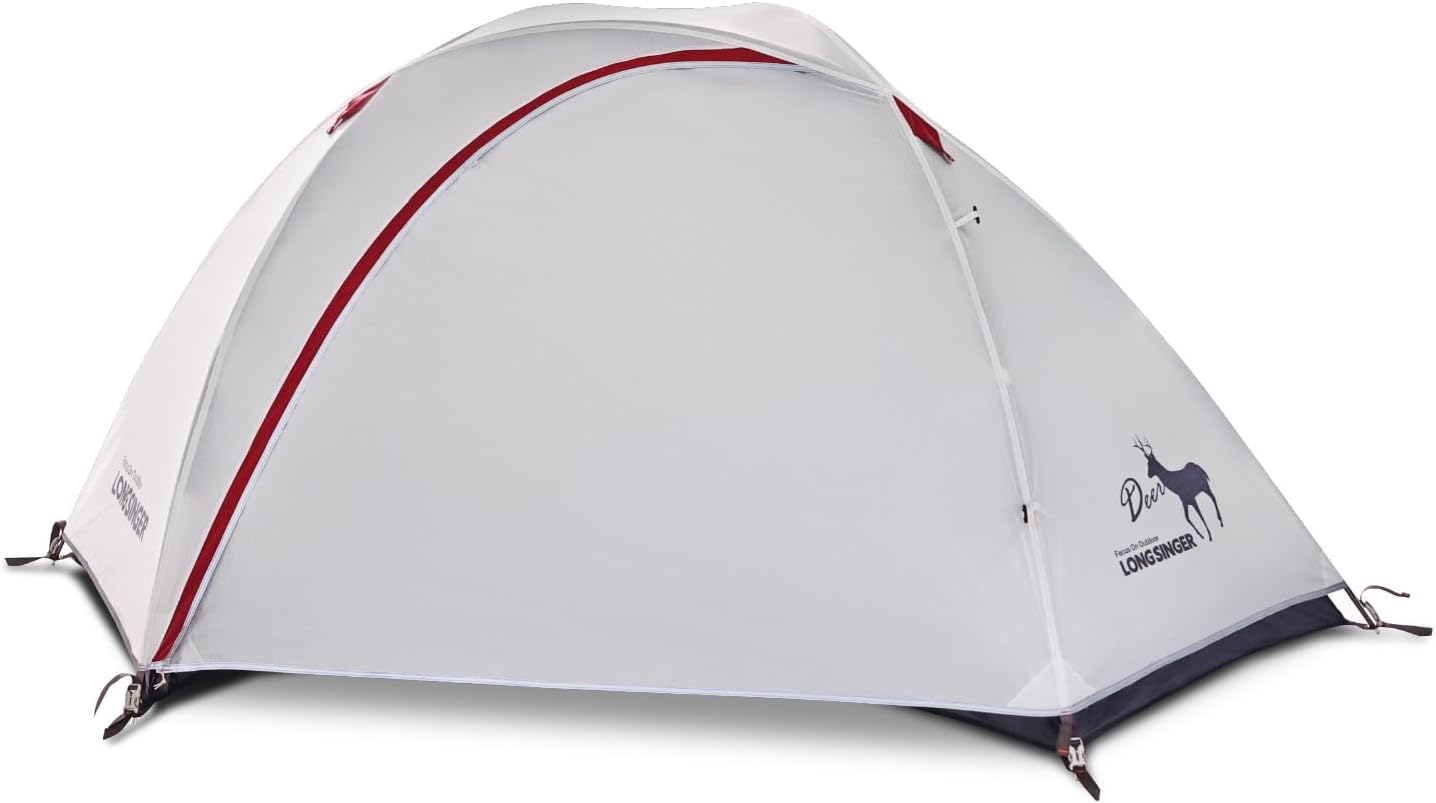 Longsinger Deer Series Lightweight Backpacking Tent, Waterproof 2 Person 3 Person Tent, Double Layer Easy Set up Ultralight Two Person Tent