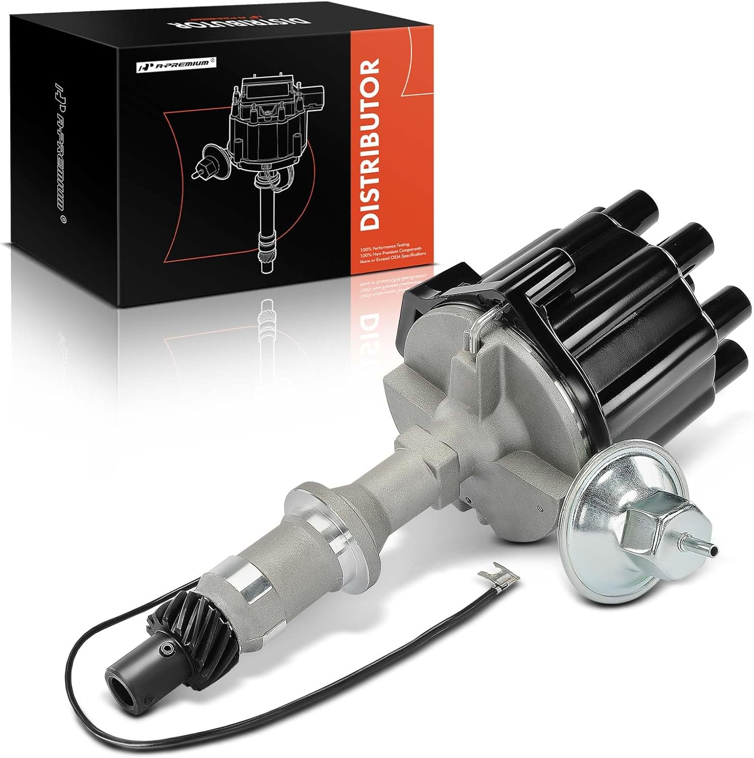 A-Premium Ignition Distributor with Cap and Rotor Compatible with Pontiac Bonneville, Catalina, Executive, Firebird, Grand Am, Grand Prix, Grand Safari, Grandville, GTO, Laurentian, LeMans, Parisienne