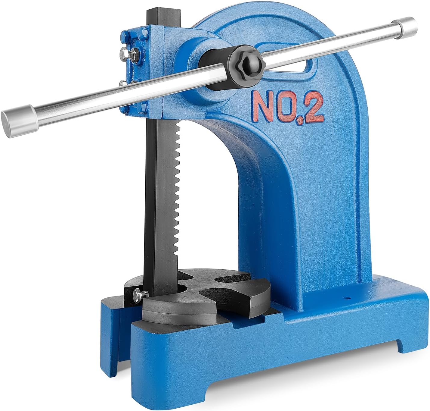 2 Ton Arbor Press Heavy Duty Manual Desktop Arbor Press for Metal forming Plastics Cutting, Hole Punching, Blue (Blue, 2 TON)