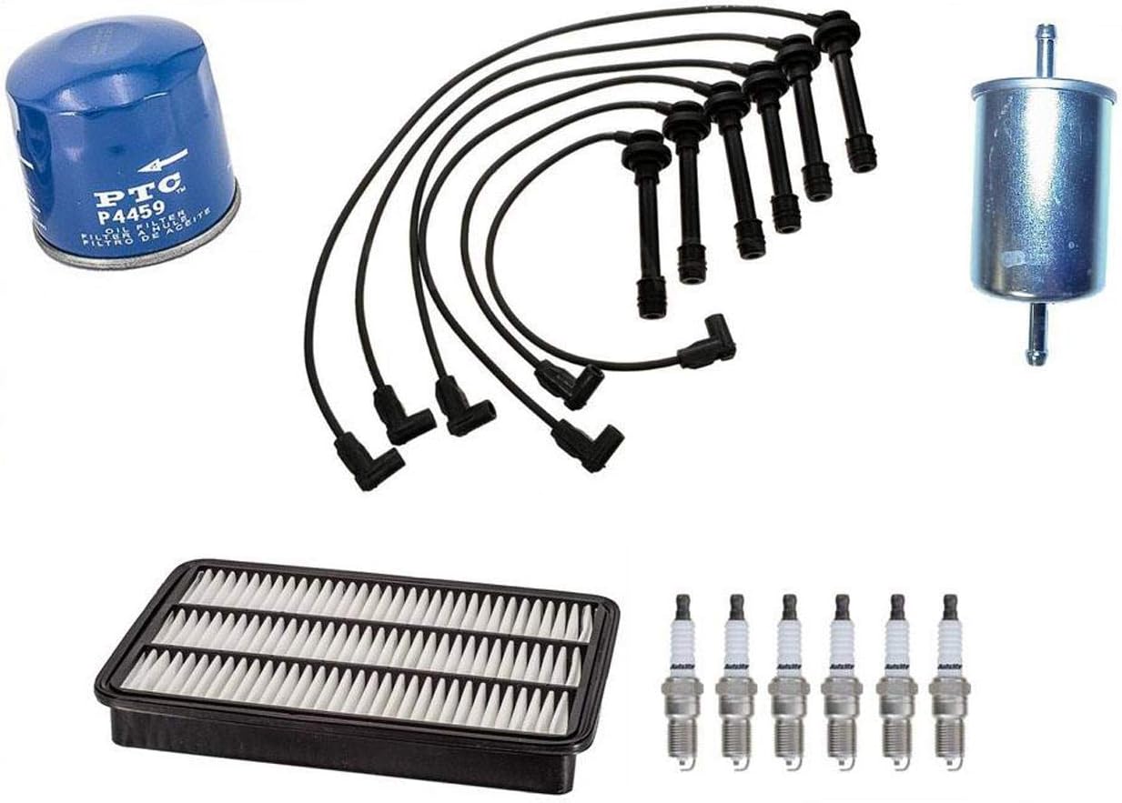 Mac Auto Parts Ignition Spark Plug Wires Air Oil Gas Filter 10pc for 1994-1995 Honda Passport 3.2L