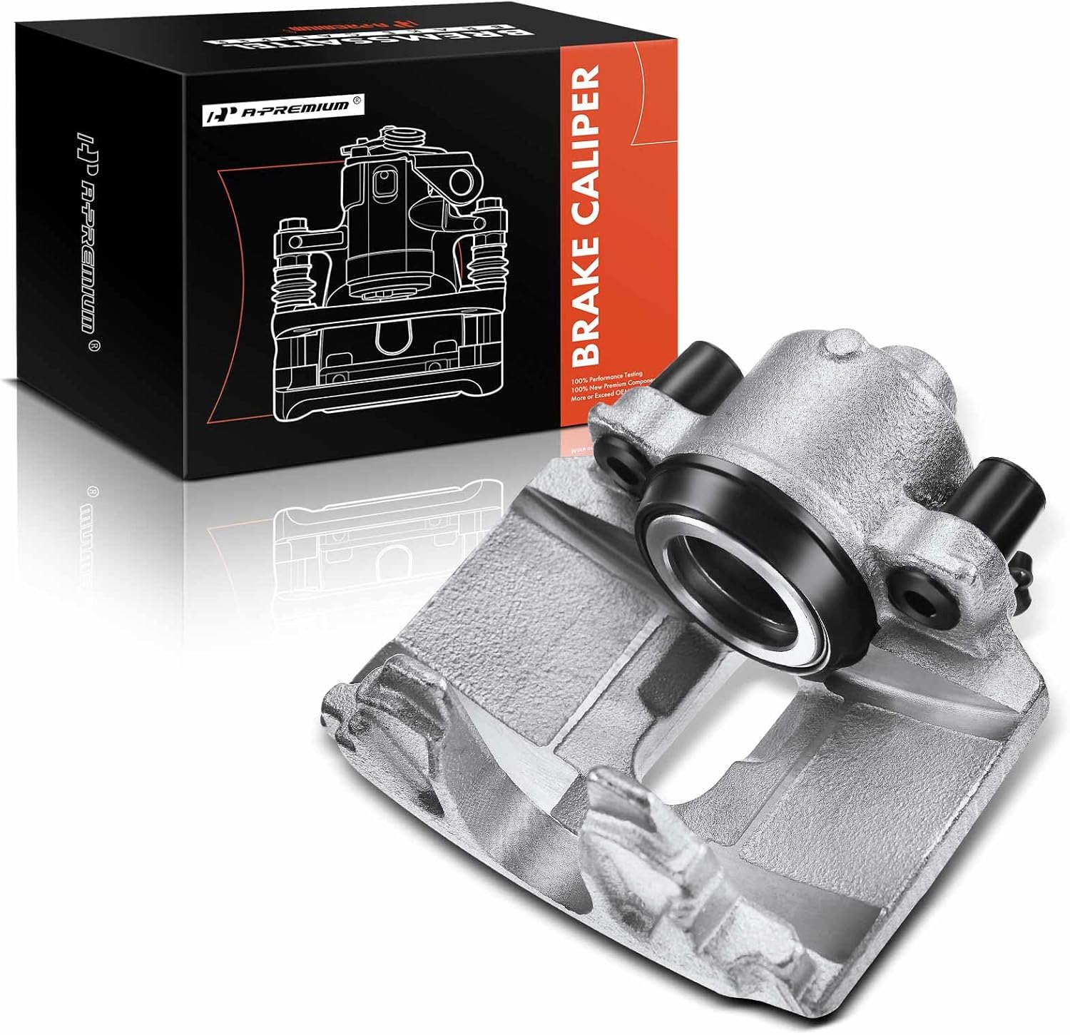 A-Premium Disc Brake Caliper Assembly Compatible with Audi and Volkswagen Models - A1 2011-2013, A3 2006-2013, Beetle 2012-2019, Bora 2005-2010, Golf 2010-2014, For Jetta 02-18, Rabbit - Front Side