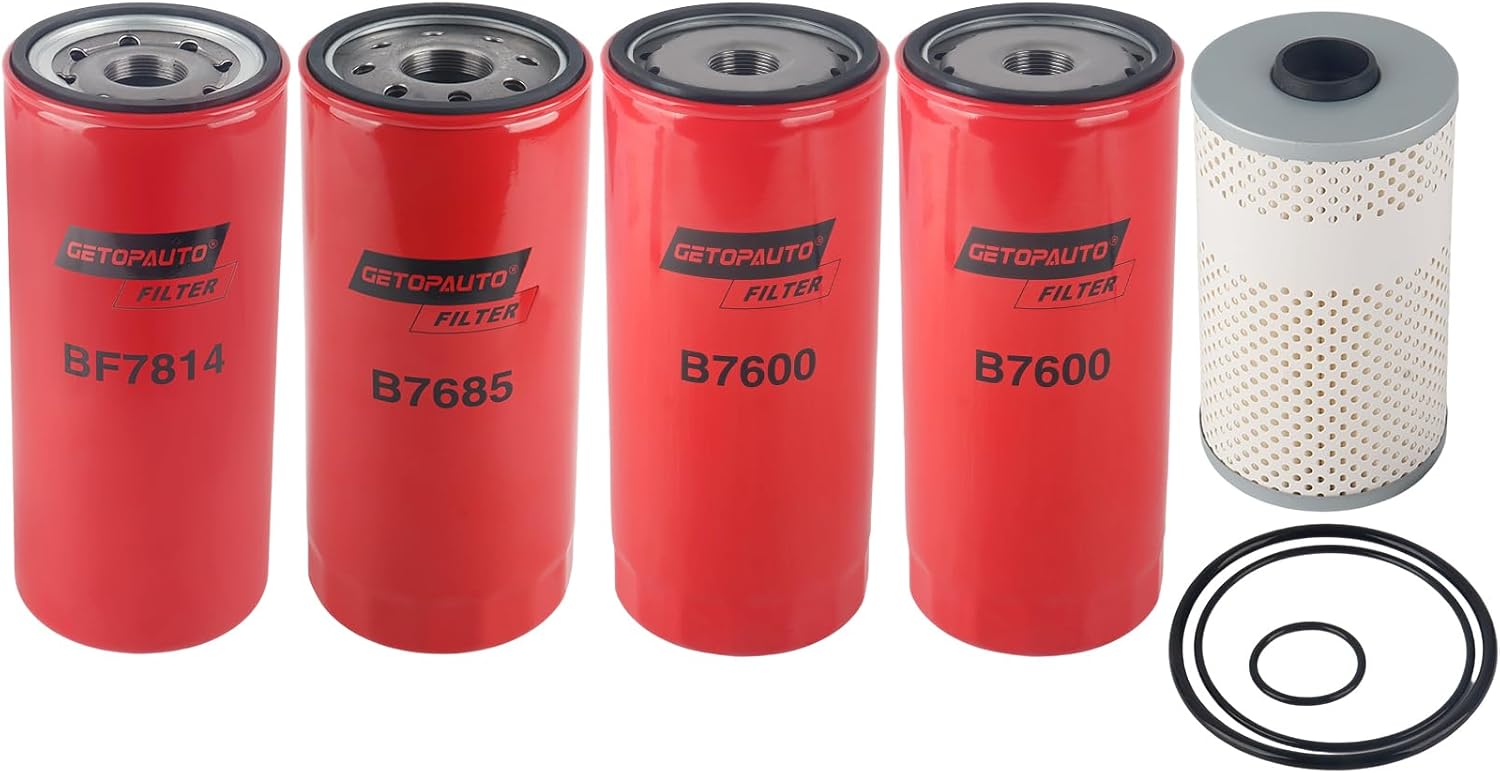 B76(2PCS) BF7814 B7685 PF7744 Filter Kit Oil Change Kit Compatible with D13 engine
