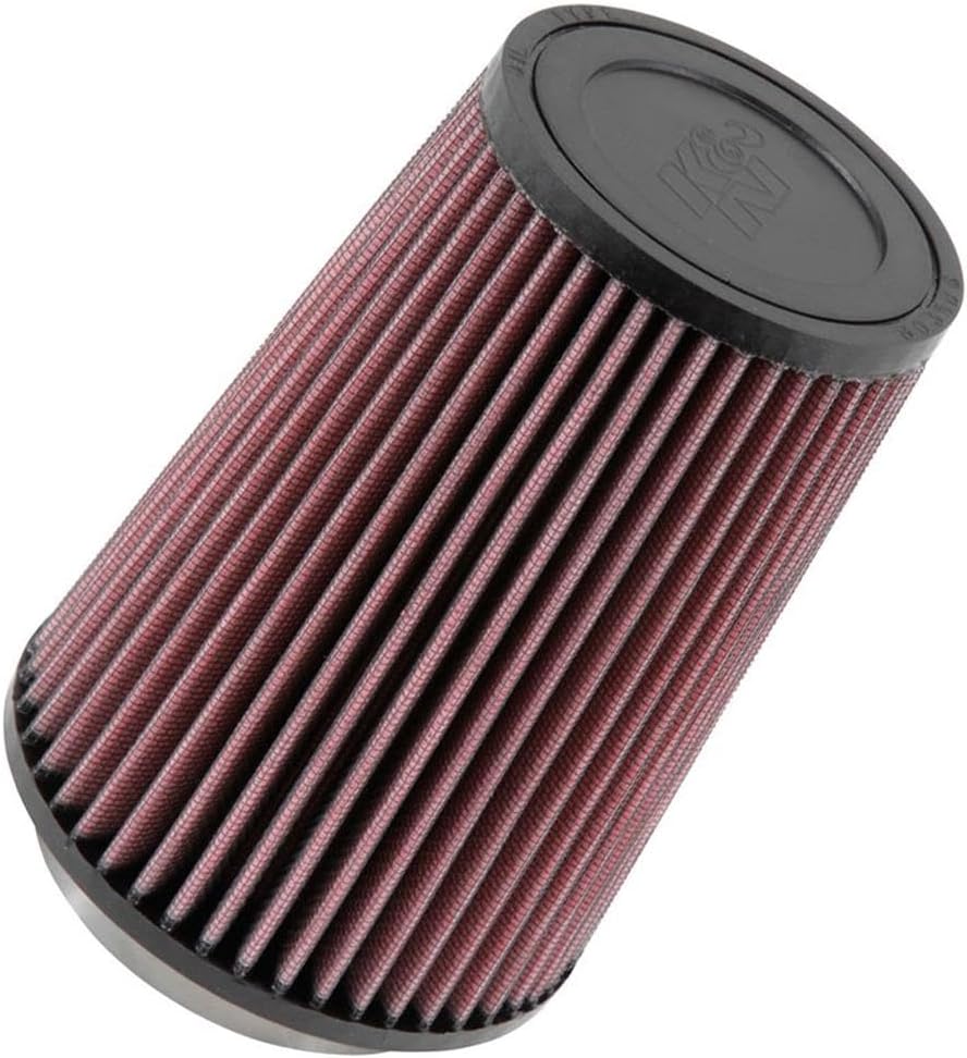 K&N High-Flow Original Lifetime Universal Clamp-On Air Filter: High Performance, Premium: Flange Diameter: 3.3125 In, Filter Height: 6.5 In, Flange Length: 0.625 In, Shape: Round Tapered, RU-2710