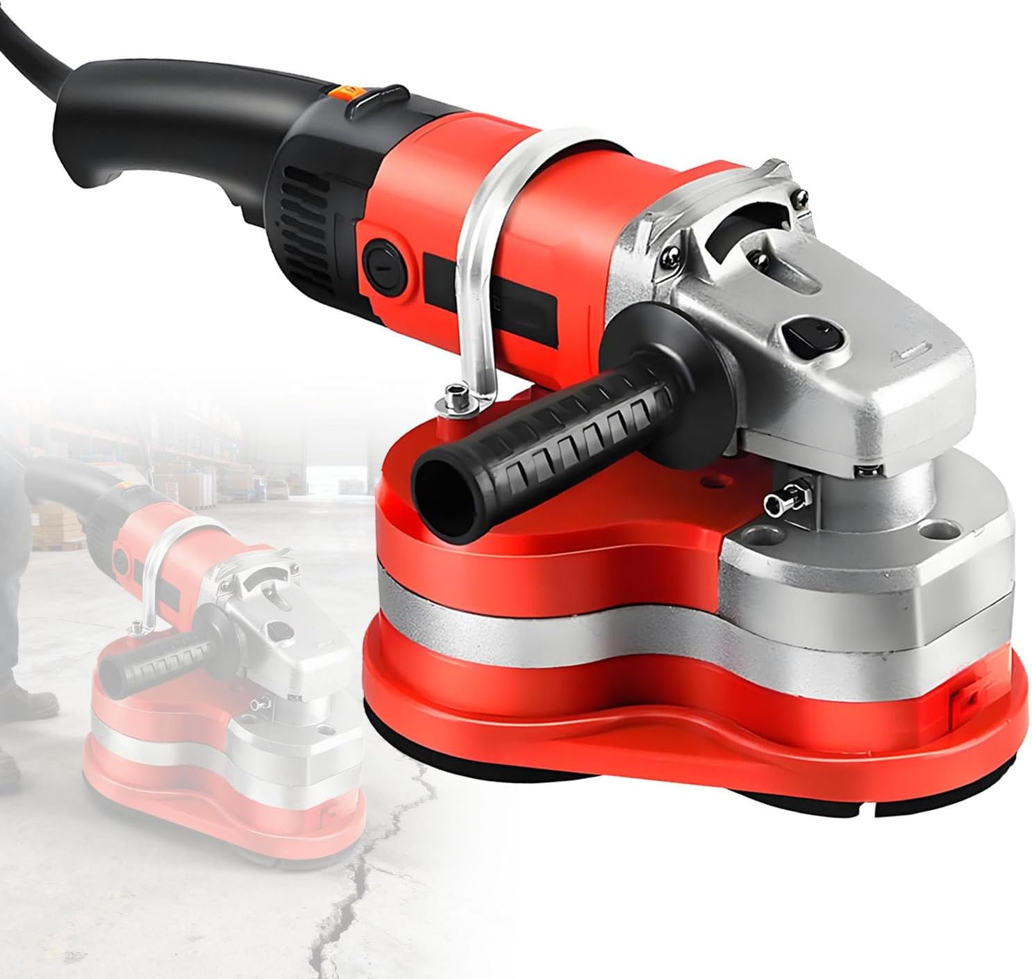 2800W Handheld Coarse Wall Grinding Machine,2800RPM 6-Speed Floor Buffer for Polishing and Cleaning Stone, Concrete Surface, Cement, Marble, Rock, Granite standard