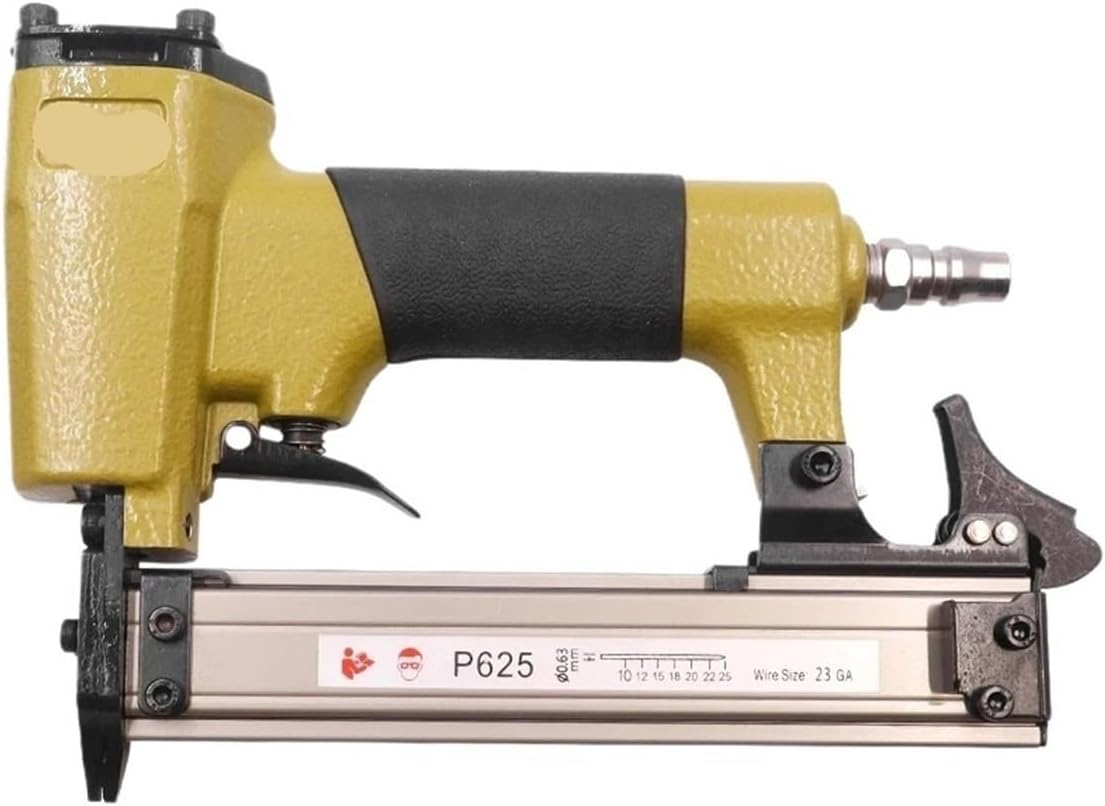 Pneumatic nail gun, Pneumatic Pin Nailer P625 Small Nail Gun For Baseboards 12-25mm Pneumatic Tools Air Nailer 23 Gauge for Floor, Truss, and Roof