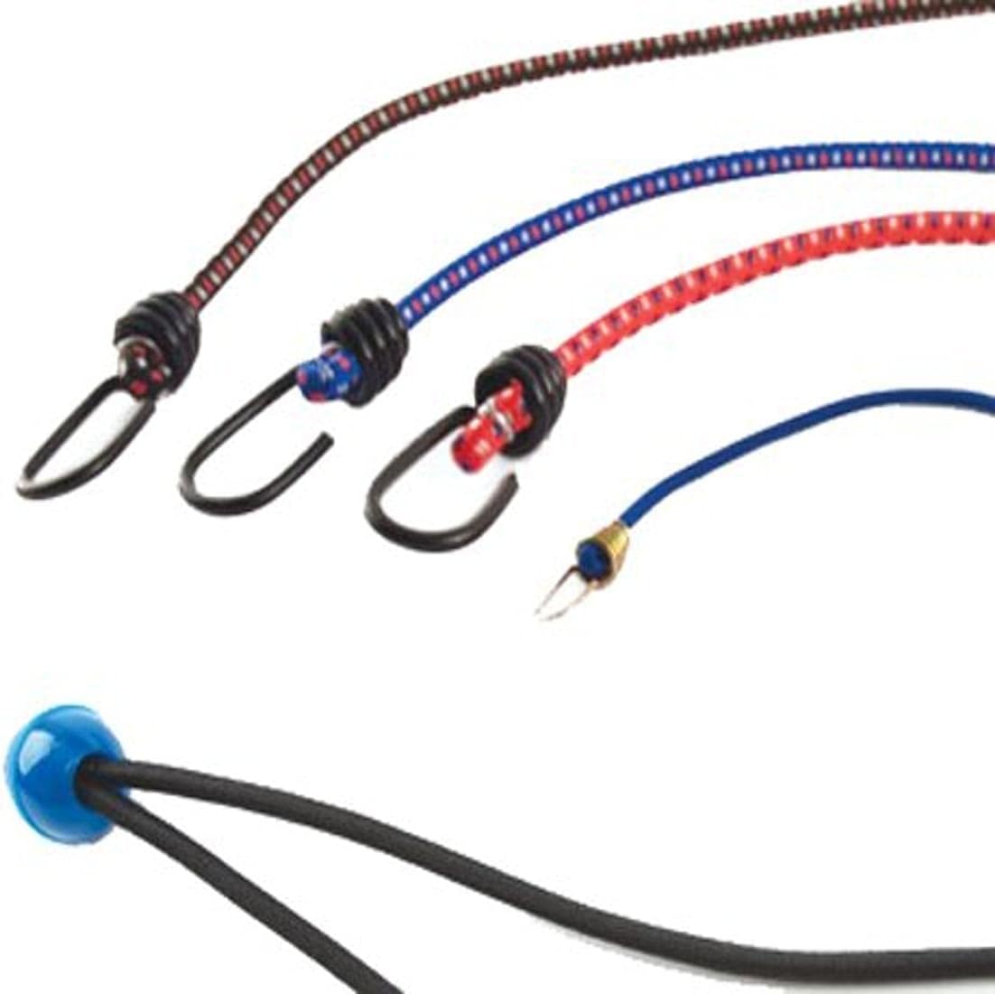 Progrip 6877 Multiple Size Bungee Cord Assortment with Hooks for Cargo Tie Down, Transport, Camping, and Storage (Pack of 12)