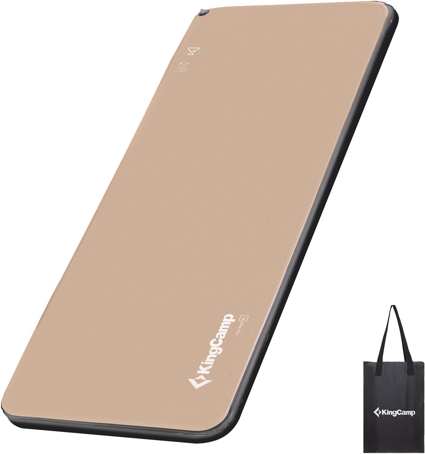 Kingcamp FLEXIREST 5.0 Sleeping Pad for Camping, PVC-Free Air Inflatable High Support Compact Camping Mattress with Pump Sack for Glamping Tent Cot Car Travel, 79