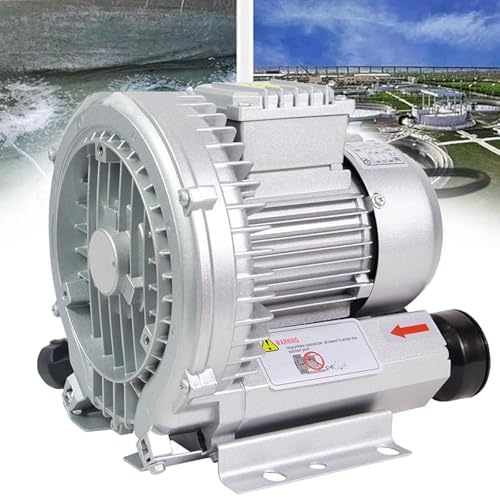 Regenerative Blower High-Pressure Vortex Ring Blower, Single Phase Side Channel Blower for Sewage Aeration Aquarium Fish Pond