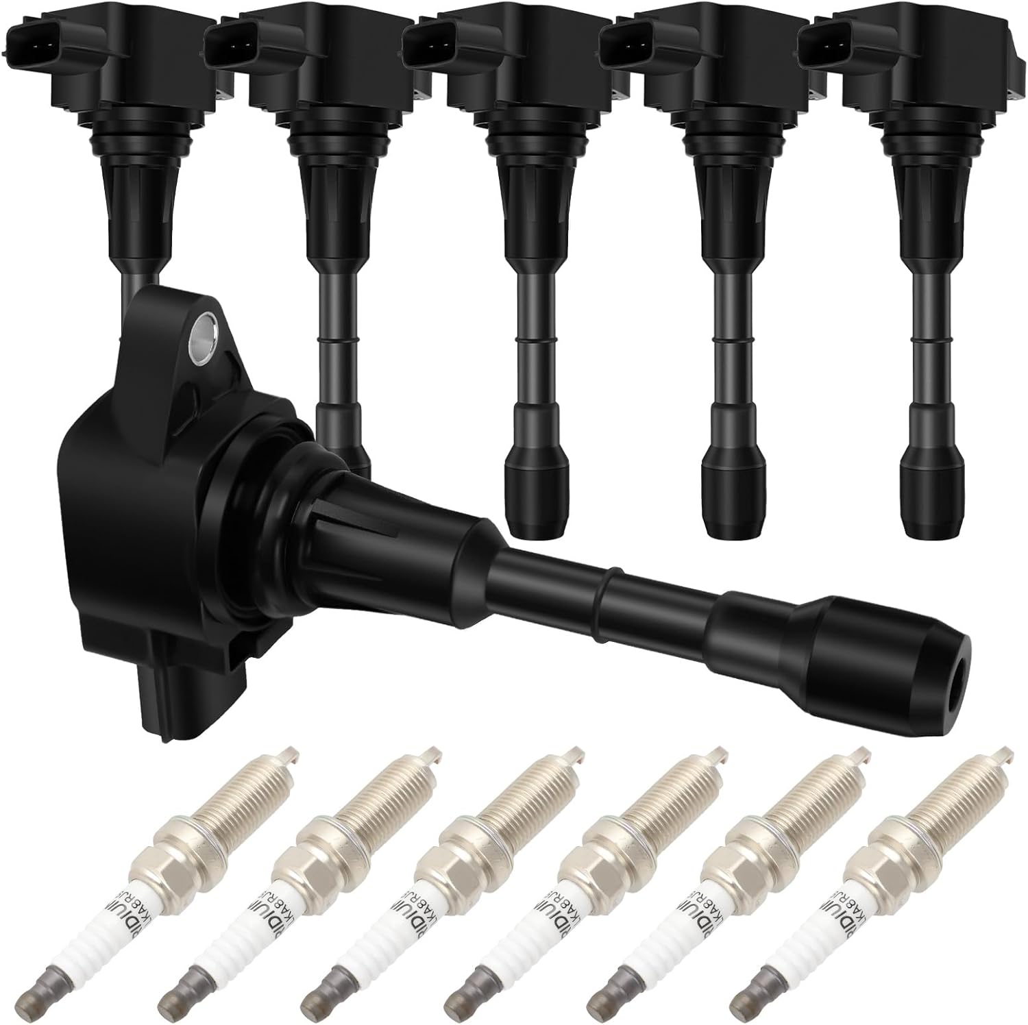 ASAPE 6 Ignition Coil Pack with 6 Spark Plugs for 2013 Infiniti EX37, FX37 (2008-2013), G37 (2011-2013), M37 (2014), Q50 3.7L - Replace UF617