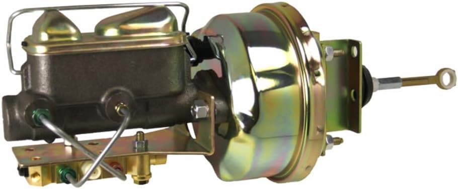 LEED BRAKES - 5H473 7 Inch Power Brake Booster, 1 Inch Bore Master, Bottom Mount Valve Disc/Disc (Zinc)