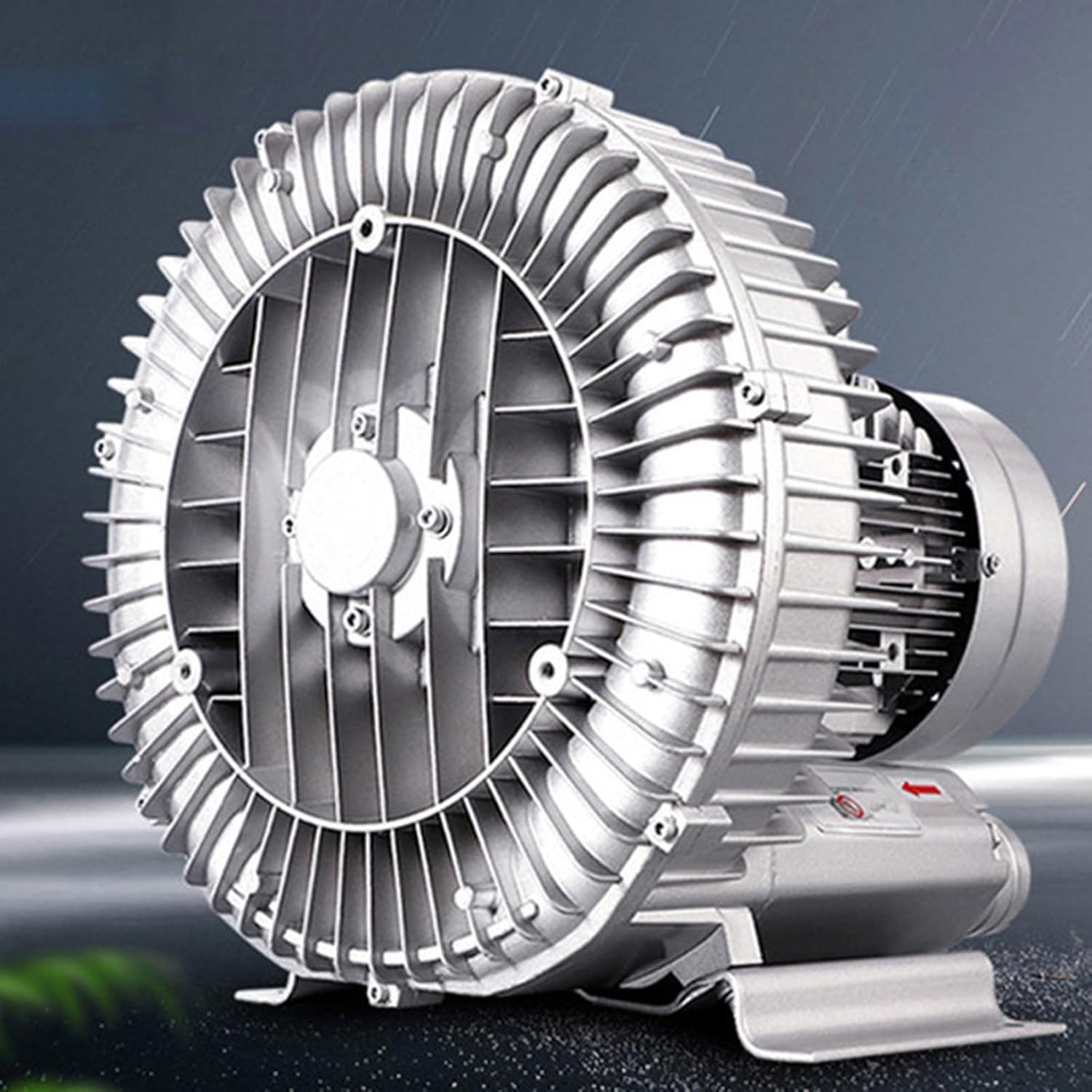 Regenerative Blower, Side Channel Blower, Single Phase, 0.16HP-1.49HP, High-Pressure Vortex Ring Blower, Industrial Vacuum Pump for Air Blowing,180W/0.24HP