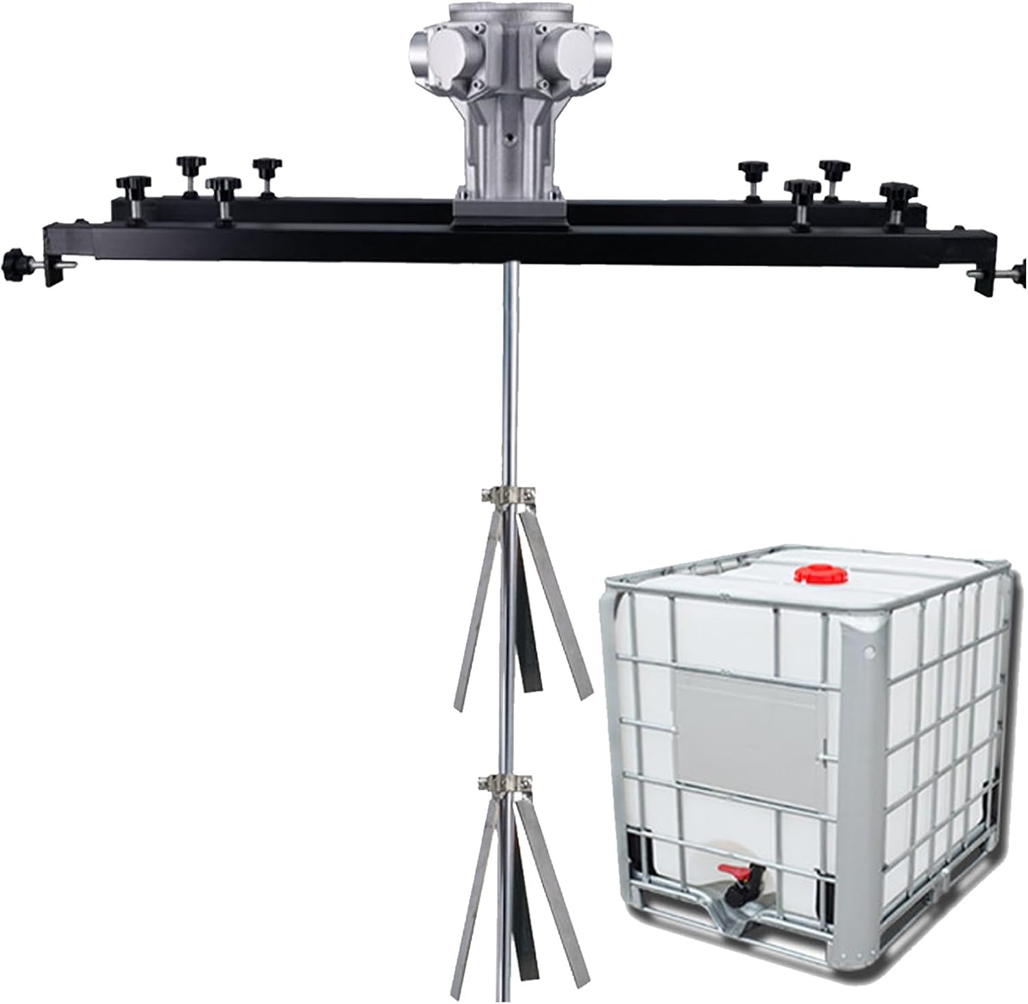 Paint Mixer,1000L Tank Paints Mixer Machine,Pneumatic Agitator with Support Hanger,Concrete Mixer with Folding Propeller,Suitable for Ink Dissolving Agitator,Large 5 Cylinders