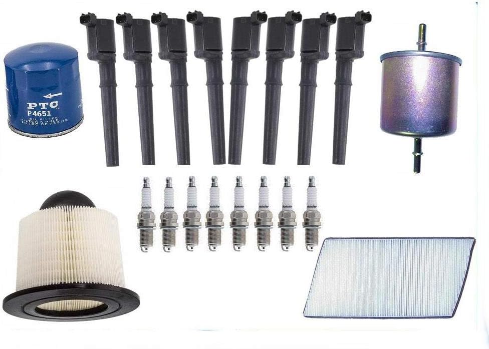 Mac Auto Parts Ignition Coils Platinum Plugs Oil Air Filter for 98-02 Lincoln Continental