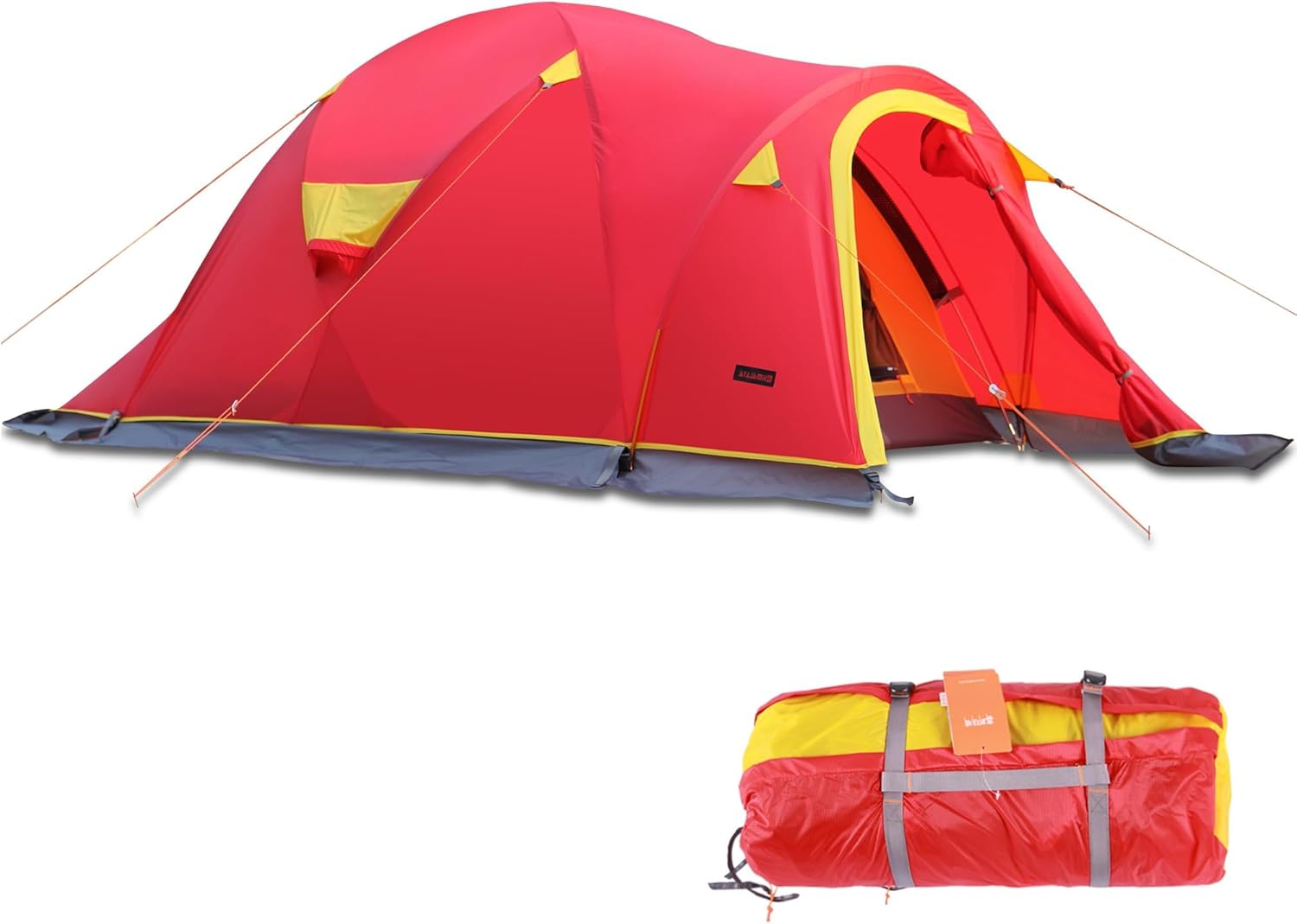 2 Person 4 Season Tent, Winter Camping Tent Waterproof Windproof Lightweight Tent 20D Nylon PU8000mm Easy Set Up for Winter, Cold Weather Outdoor Camping Hiking Family Camp Mountaineering