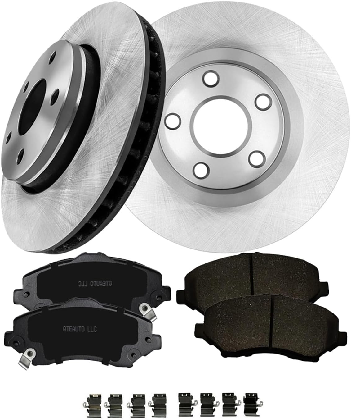 PM Auto Set of 6 Front 302mm Brake Disc Rotors-Ceramic Brake Pad Kit Replacement For 2007-2017 Jeep Wrangler