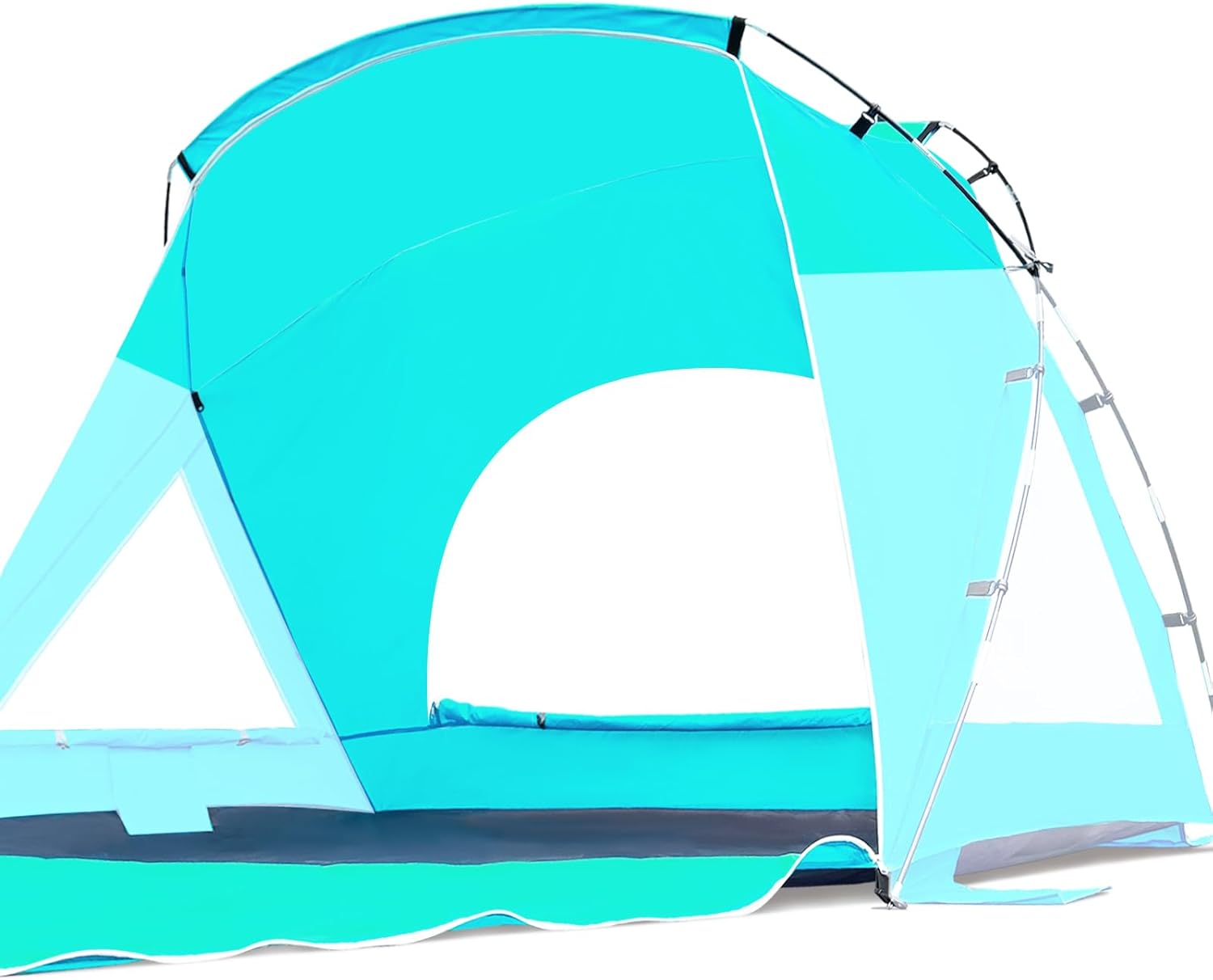 Etto Beach Canopy Shade Tent for Outdoor Adventures, Easy Setup Beach Sun Shelter Tent with Carrying Bag for 6-8 Person, Turquoise Ocean
