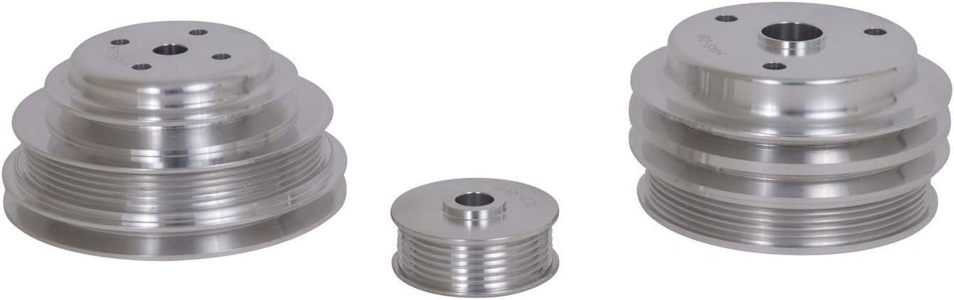 BBK 1598 Underdrive Pulley Kit for GM 305/350 F-Body/Truck - 3 Piece CNC Machined Aluminum