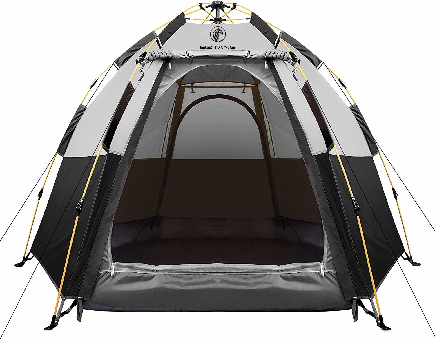 4-6 Person Camping Tent 48 Seconds Set Up Tent Waterproof Pop Up Hexagon Outdoor Sports Tent Camping Sun Shelters, Instant Cabin Tent, Advanced Venting Design, Provide Top Rainfly(2023