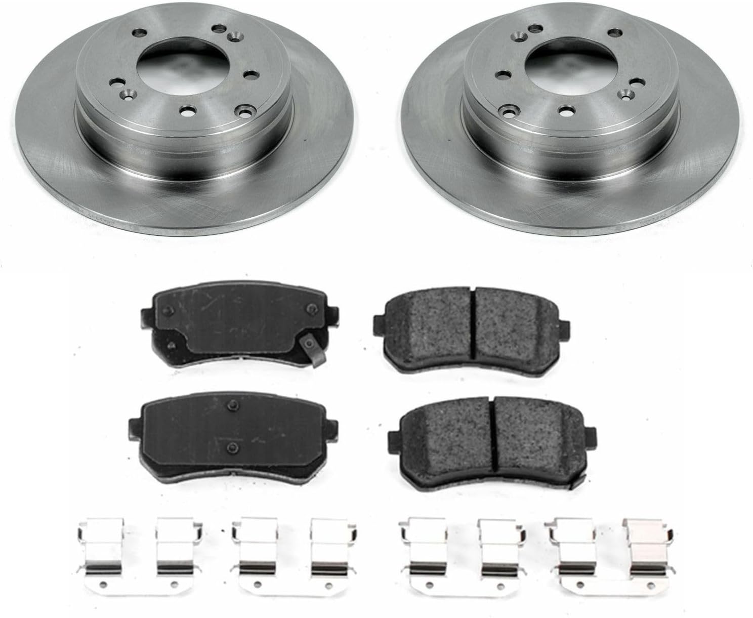 Power Stop KOE7505 Rear Autospecialty Brake Kit OE Replacement Brake Rotors and Ceramic Brake Pads For Sonata Optima [Application Specific]