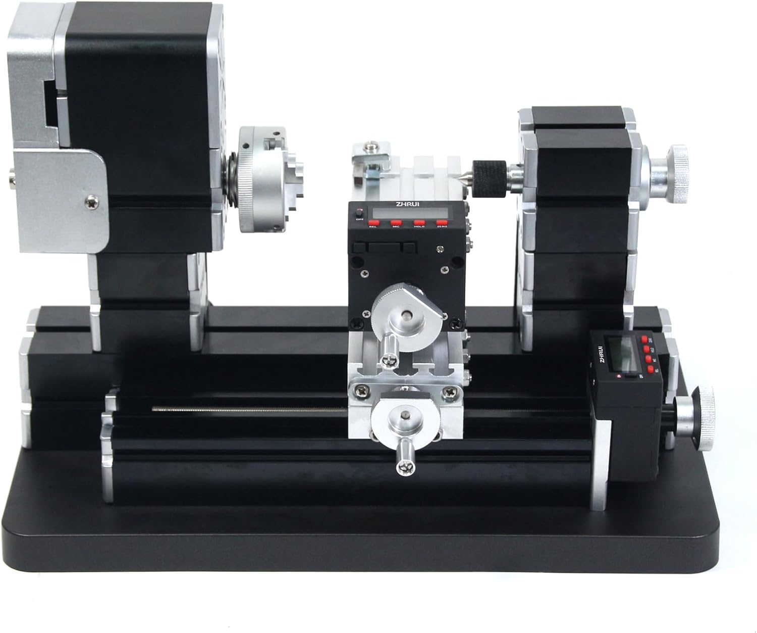 All-metal Miniature Lathe 36W 20000rpm Didactical Mini metal Lathe Machine With 2 Feed Chart for Hobbyist Woodworking Craft (4 Axis Rotating)