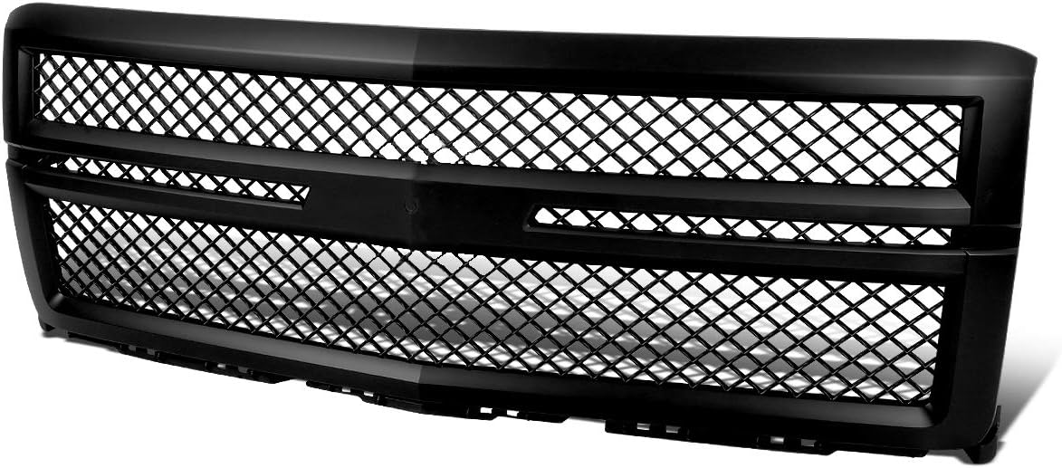 Auto Dynasty Compatible with Chevy Silverado 1500 GMT K2XX ABS Plastic Mesh Style Grille (Chrome)