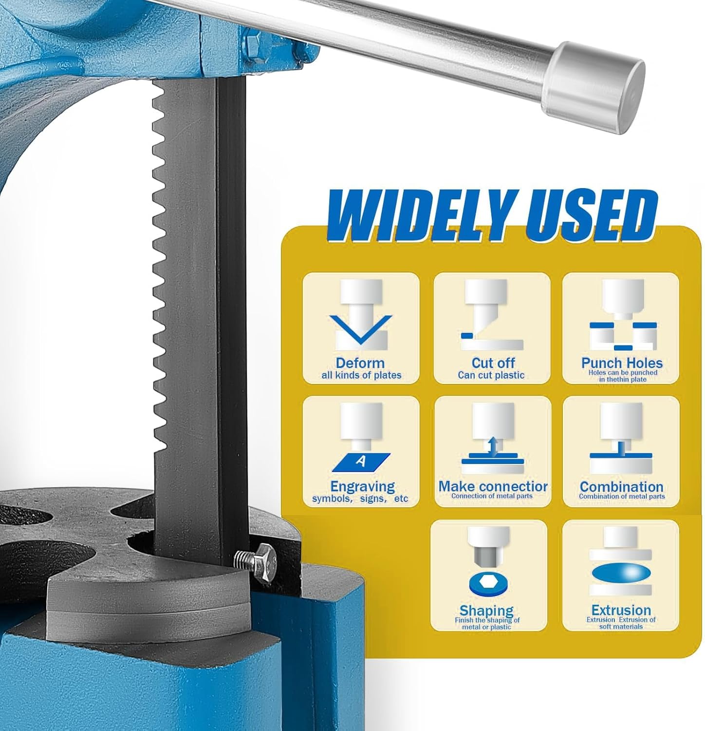 8.4 Inch Maximum Height, Heavy Duty Cast Iron Bench Press,Manual Mandrel Press 2 Ton, for Riveting, Punching Presses, Manual Bench Press Metal Mandrel Presses，Heavy Duty Arbor Presses(0.5 Ton)