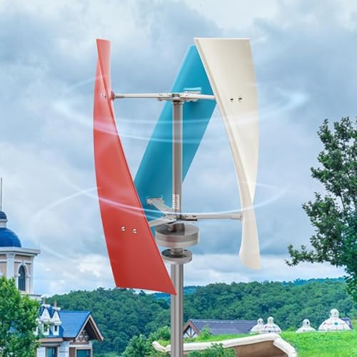 3000W Vertical Wind Turbine Generator with 3 Blades & Controller, Low Noise Design, 12V/24V/48V, Ideal for Home, Farm, Garden, Marine, RV Use