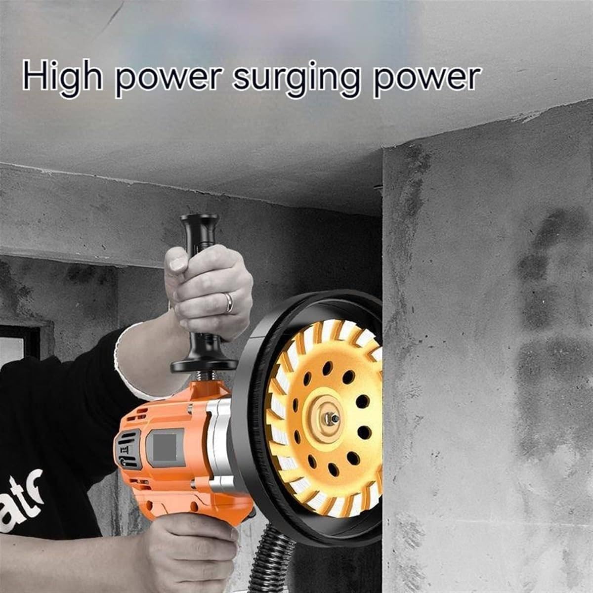 Concrete Grinder and Polisher, Multifunction Wall Smoothing and Polishing Machine, 4980W High-Power for Efficient Construction Sur-face Preparation and Finishing