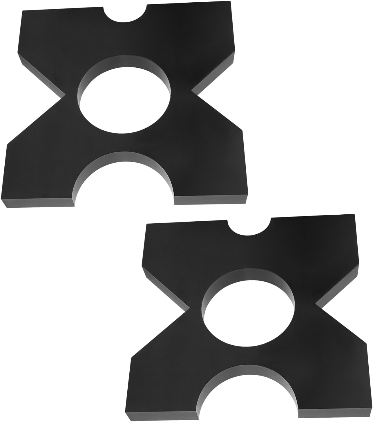 Heavy-Duty Shop Press Plate Set, H-Frame Hydraulic Press Plates AR400F Material with Capacity 9.75x9.75x1 Inch, 4 Notch Design Yield Strength Over 140,000 PSI for Press Applications