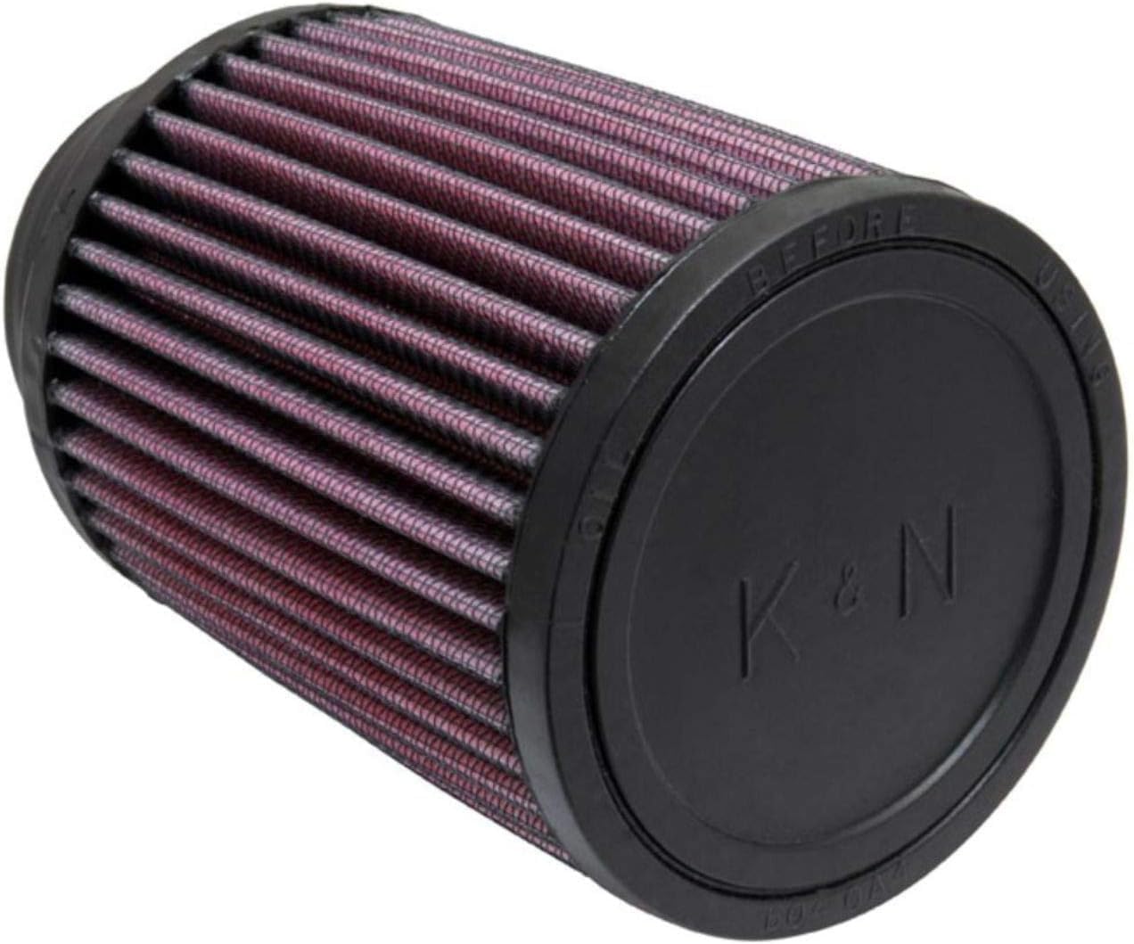 K&N High-Flow Original Lifetime Universal Clamp-On Air Filter: High Performance, Premium, Washable: Flange Diameter: 2.75 In, Filter Height: 5 In, Flange Length: 1 In, Shape: Round, RU-1460