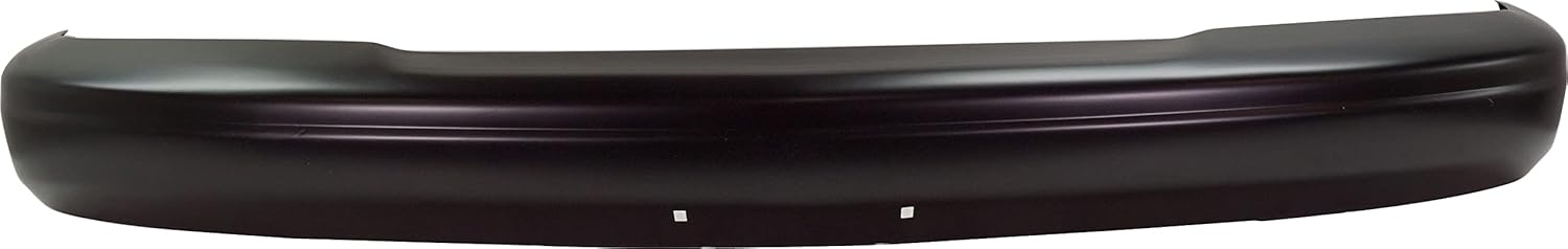 Evan Fischer Bumper for Chevrolet Express 1500 2500 3500 1996-2002 Front Painted Black Steel w/license plate provision Replaces # 15075738 GM1002810