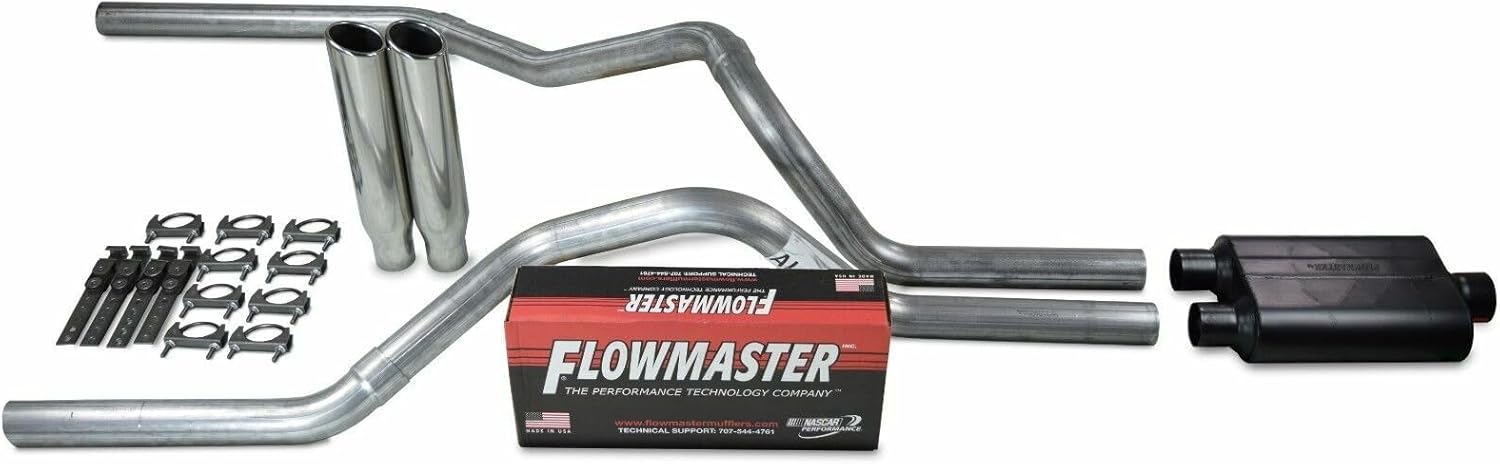 Truck Exhaust Kits - Shop Line dual exhaust system 2.5 AL pipe Flowmaster Super 44 2.5